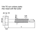 VITE AUTOPERFORANTE per lamiera FRIULSIDER mm 120